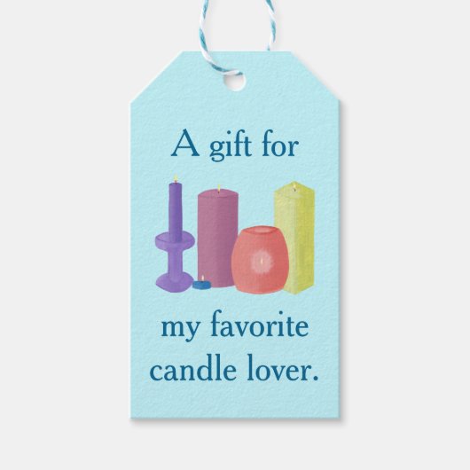 Candle thema Candles Cadeau Labels Cadeaulabel (Voorkant)