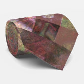 Candlelight Blocks – Abstract Metallic Stropdas (Opgerold)