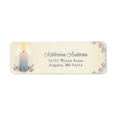 Candlelight Christmas Holiday Custom Address Etiket (Voorkant)