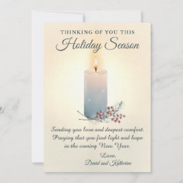 Candlelight Christmas Sympathy Condolence Card Feestdagenkaart
