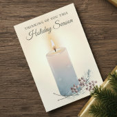 Candlelight Christmas Sympathy Condolence Kaart
