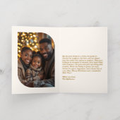 Candlelight Cozy Vibes Christmas Photo Folie Feestdagenkaart (Binnenlaag)