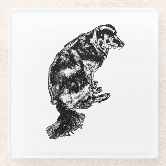 Candlelight Edge — Retriever Glazen Onderzetter (Voorkant)