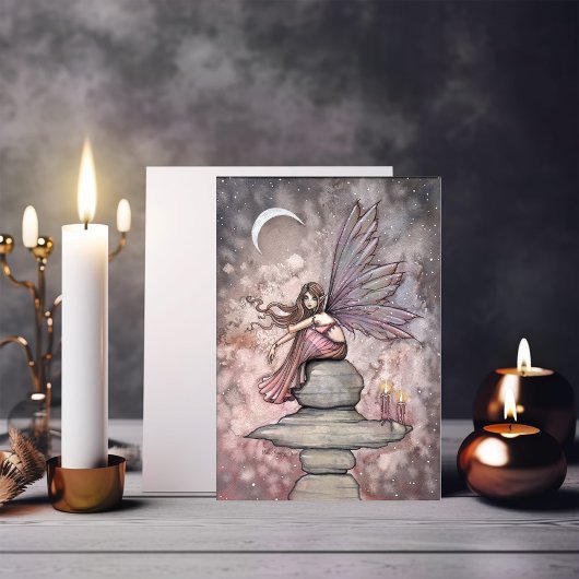 Candlelight Fairy Wenskaart van Molly Harrison Kaart