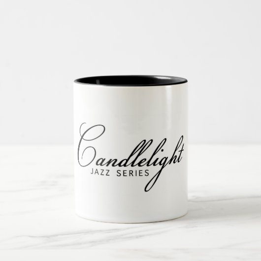 Candlelight Jazz #candlelightjazz CoffeeMug (11oz) Tweekleurige Koffiemok (Center)