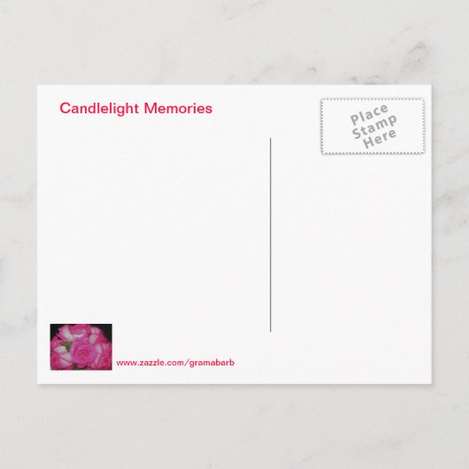 Candlelight Memories Briefkaart (Achterkant)