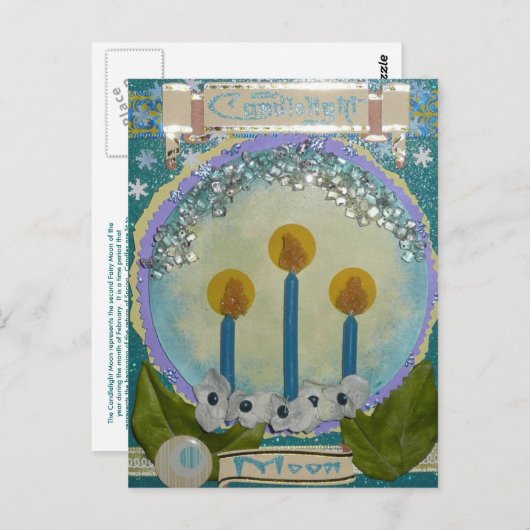 Candlelight Moon Briefkaart (Voorkant / Achterkant)