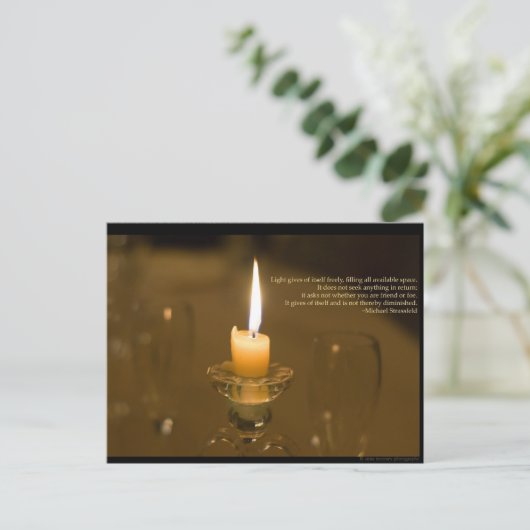 Candlelight Post Card Briefkaart (Staand voorkant)