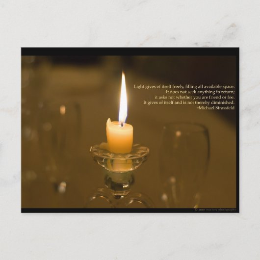 Candlelight Post Card Briefkaart (Voorkant)