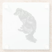 Candlelight Table Hush — Retriever Glazen Onderzetter (Achterkant)