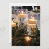 Candlelight-trouwuitnodiging Kaart (Voorkant / Achterkant)