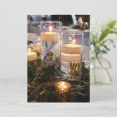 Candlelight-trouwuitnodiging Kaart (Staand voorkant)