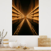 Candlelit Corridor Endless Light Path Poster (Keuken)