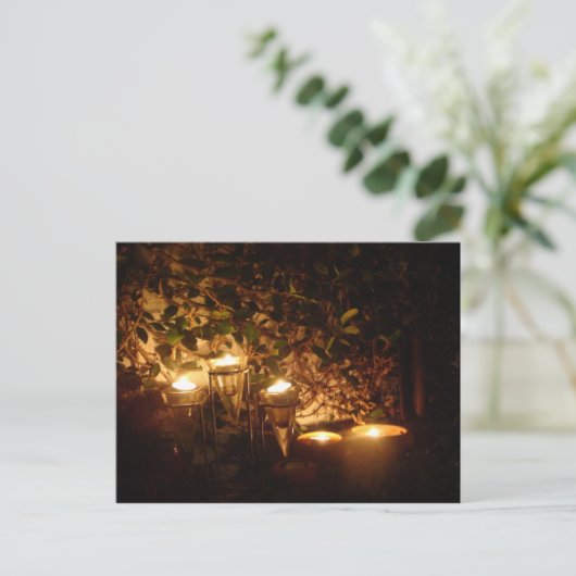 Candlelit Patio Briefkaart (Staand voorkant)