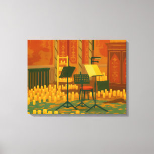Candlelit Prelude - Muziekkamer, Brighton Paviljoe Canvas Afdruk
