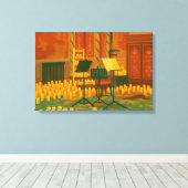 Candlelit Prelude - Muziekkamer, Brighton Paviljoe Canvas Afdruk (Insitu (Houten vloer))