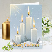 Candlemas Wiccan Imbolc Snowy Sunshine Candles Feestdagen Kaart
