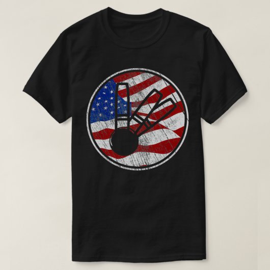 Candlepin Bowling American Flag Candlepin T-shirt (Design voorkant)