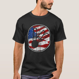 Candlepin Bowling American Flag  Candlepin T-shirt