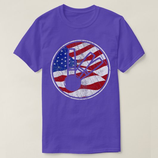 Candlepin Bowling American Flag  Candlepin T-shirt (Design voorkant)