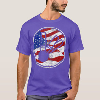 Candlepin Bowling American Flag  Candlepin T-shirt