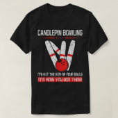 Candlepin Bowling Size of Balls Funny New England T-shirt (Design voorkant)