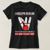 Candlepin Bowling Size of Balls Funny New England T-shirt (Design voorkant)