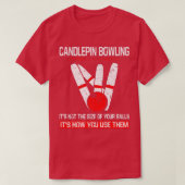 Candlepin Bowling Size of Balls Funny New England T-shirt (Design voorkant)