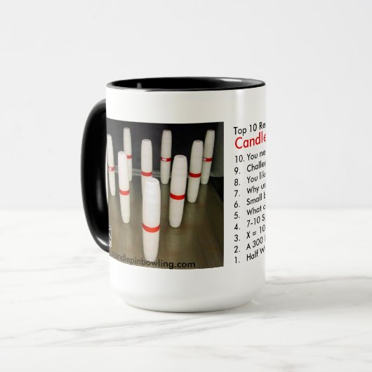 Candlepin-Mok - tien belangrijkste redenen Mok (Voorkant links)