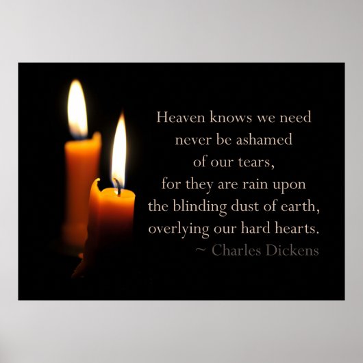 Candles and Dickens quote Poster (Voorkant)