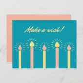 Candles Birthday Briefkaart (Voorkant / Achterkant)