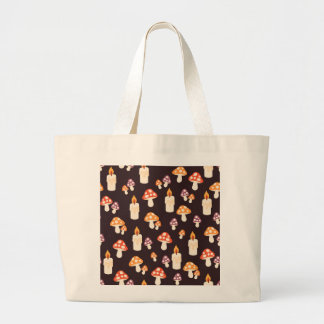 Candles en Paddenstoelen Jumbo Boodschappentas Grote Tote Bag