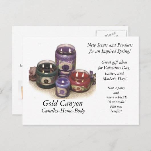 Candles, Gold Canyon, Candles-Home-Body, New Sc. Feestdagenkaart (Voorkant / Achterkant)