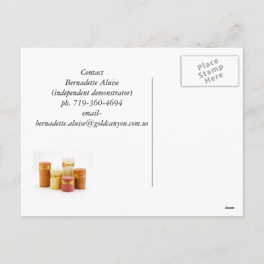 Candles, Gold Canyon, Candles-Home-Body, New Sc. Feestdagenkaart (Achterkant)