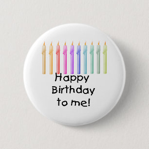 Candles Happy Birthday Ronde Button 5,7 Cm