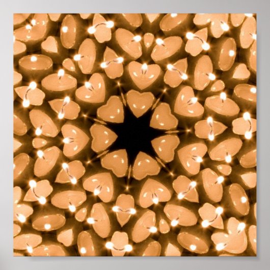 Candles Kaleidoscoop Poster (Voorkant)