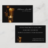 Candles/lights business cars visitekaartje (Voorkant / Achterkant)