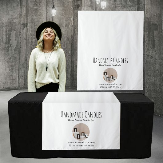 Candles Pop Up Shop Table Runner Sign Foto Vendor Wandkleed