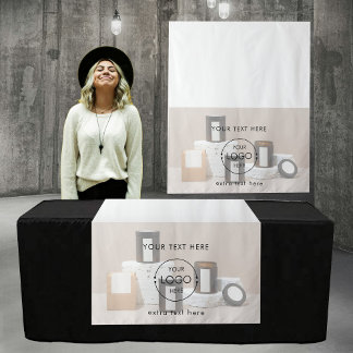 Candles Pop Up Shop Table Runner Sign Logo Vendor Wandkleed