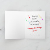 Candles Senior Citizen Birthday Card Kaart (Binnen)