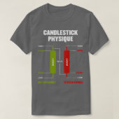 Candlestick Physique Stock Market Day Trader Inves T-shirt (Design voorkant)