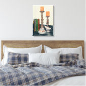 Candlestick Still Life Canvas Afdruk (Insitu (Slaapkamer))