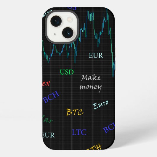 Candlestick Stock Market Chart iPhone Hoesje (Achterkant)