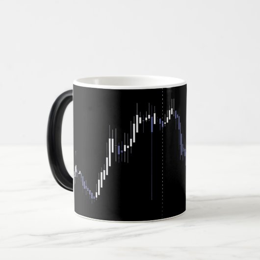 Candlestick Stock Market Chart Magische Mok (Voorkant links)