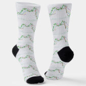Candlestick Stock Market Chart Sokken (Gebogen)