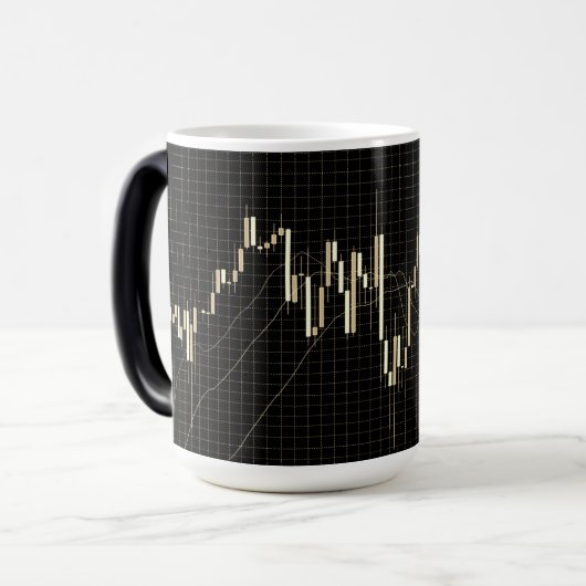 Candlestick Stock Market Financial Chart Magische Mok (Voorkant links)