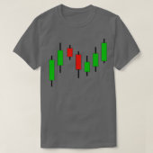Candlestick Stock Market Graph T-shirt (Design voorkant)