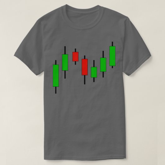 Candlestick Stock Market Graph T-shirt (Design voorkant)