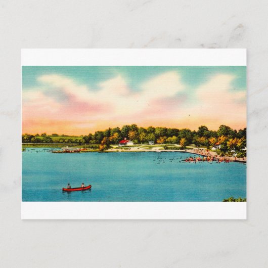 Candlewood Lake Bathing beaches Danbury, Conn Briefkaart (Voorkant)