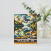 Candlewood Lake, Connecticut | schilderij Briefkaart (Staand voorkant)
